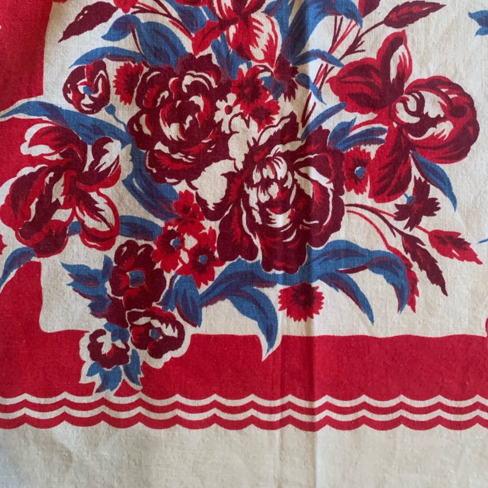 Vintage Tablecloth Table Cloth Decorated Fast Color